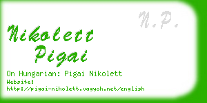 nikolett pigai business card